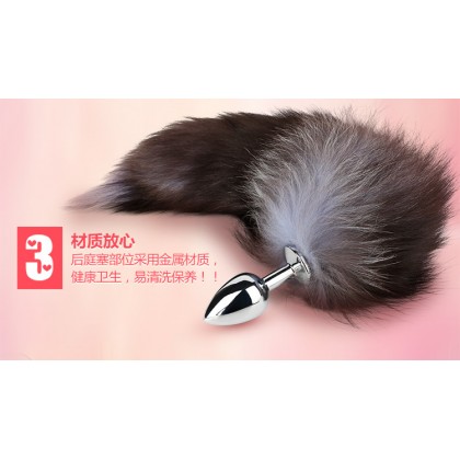 MZ狐狸尾巴金属肛塞/光滑易插入/可加温可冰冻/169