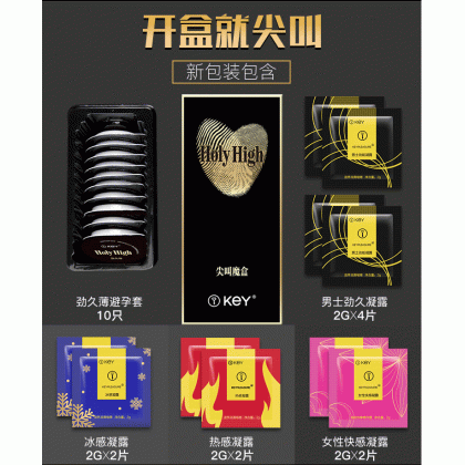 Key 尖叫魔盒破尿酸避孕套 (10片)