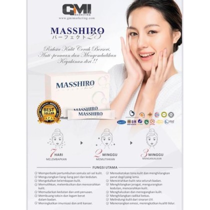 Masshiro Whitening Beauty Drink 肌光白饮一盒等于8支美白针 (15 Sachets / box)