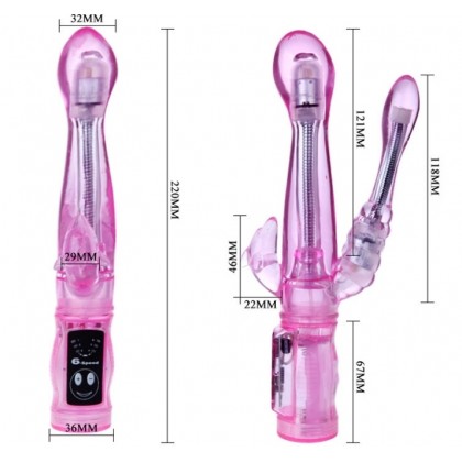 百乐双头神鸟旋转摇摆震动棒Baile Double-headed God Bird Rotating Swing Vibrator