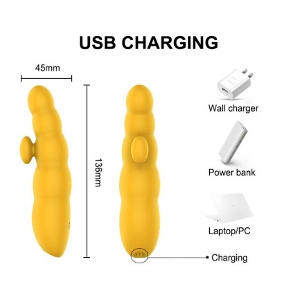 拉珠G点刺激震动棒充电款Pull bead G-spot stimulation vibrator charging